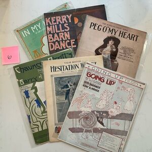 Lot of 6 Vintage Piano Sheet Music (#6)